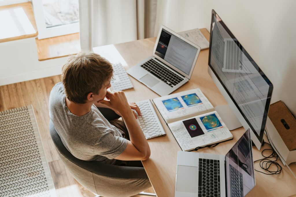 student reviewing test with parent – turning a low grade into a learning opportunity
